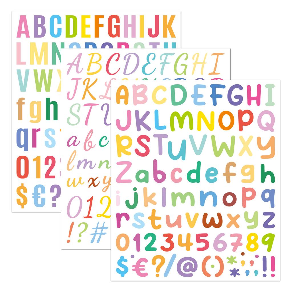Colorful Letter Stickers 1 Inch Korean Ins Style Festival Party Decoration Mobile Phone Case DIY Handbook Material Stickers