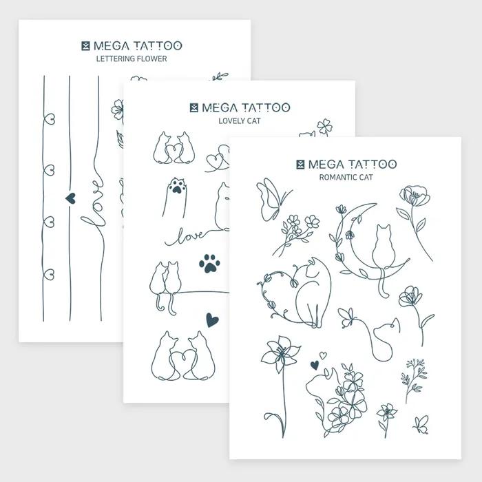 

МЕГА ТАТУ - 4 эмоциональные тату-наклейки 6 видов (выберите 1) NUMBER OF MEMORIES