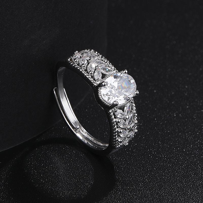 Europäischer & Amerikanischer eiförmiger Weizenäh Damenmode Ring mit vielseitigem exquisitem Edelstein in beliebten Farben