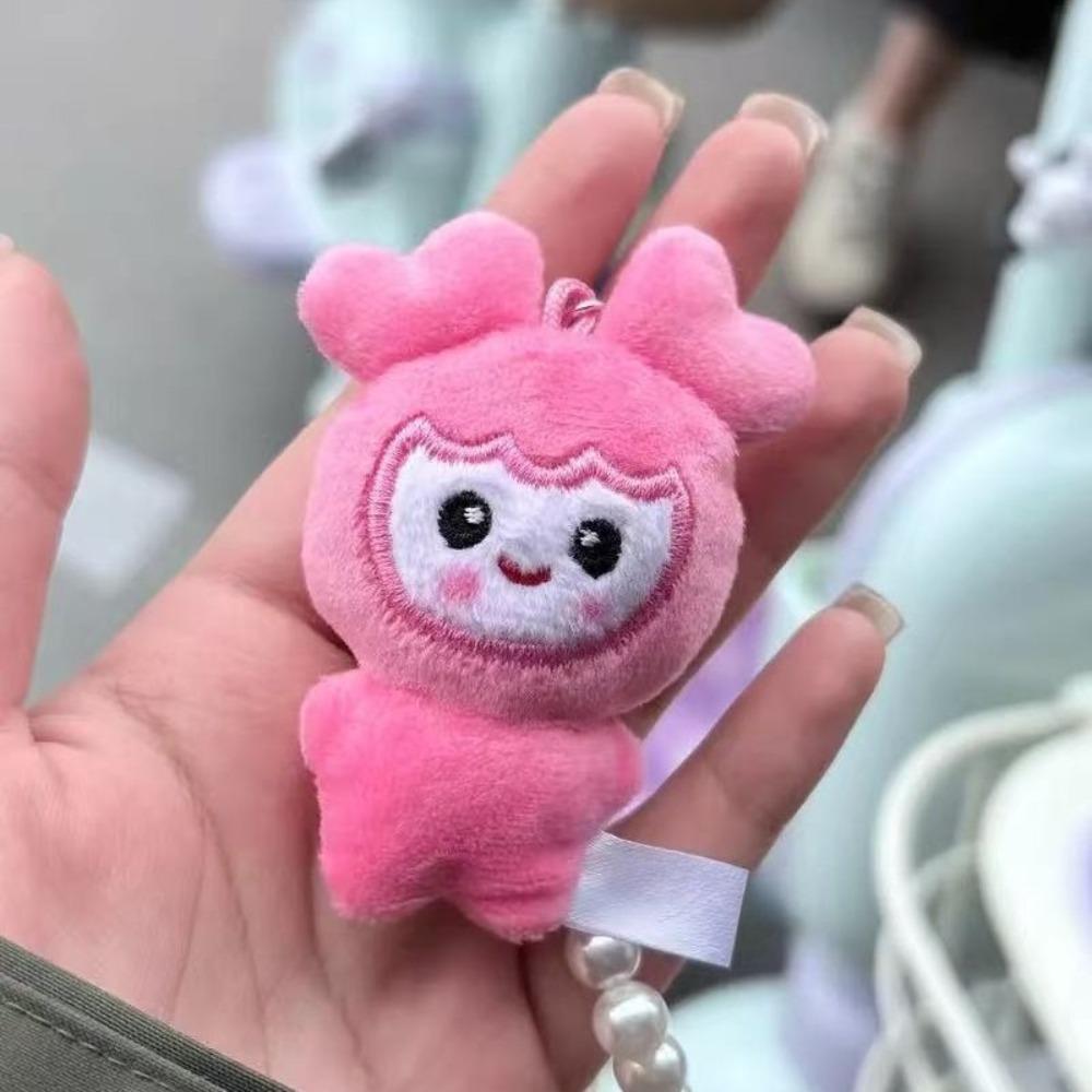 9pcs Cartoon Pacifier Doll Bag Pendant Popular Girls Team Star Peripheral Lovely Momo Doll Keychain Accessories Fan Gift Collect