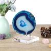 Soft Rubber Case Clear Acrylic Display Stand Round/Square Base Metal Mineral Rack  Crystal