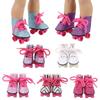 Doll Accessories Glitter Skating Shoes Doll Skates Shoes Roller Skate Shoes 18 Inches/43cm Doll