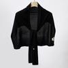 Thin Knitted Neck Wrap Cloak Triangle Scarf Simple Crochet Scarves  Clothes Decoration