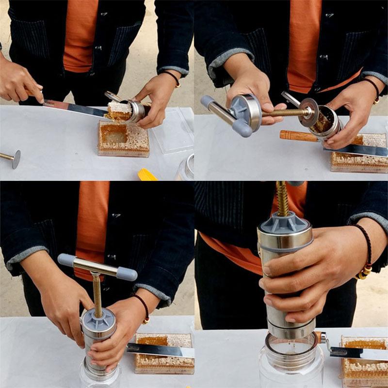 1pcs Beekeeping tools,Manual Honey Press,Small Stainless Steel Honey Presser,Mini Portable Honey Extractor