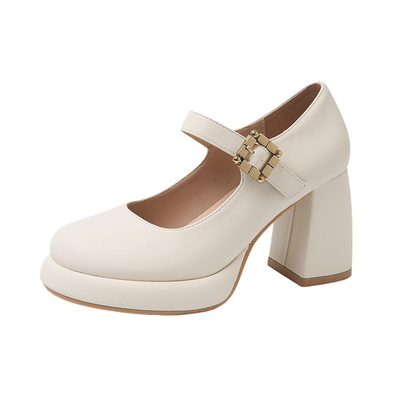 

Модные туфли-лодочки на высоком каблуке размера 43, женские, в новом сказочном стиле, большого размера, женские кожаные туфли-лодочки, большого размера, на высоком каблуке 34 бежевый