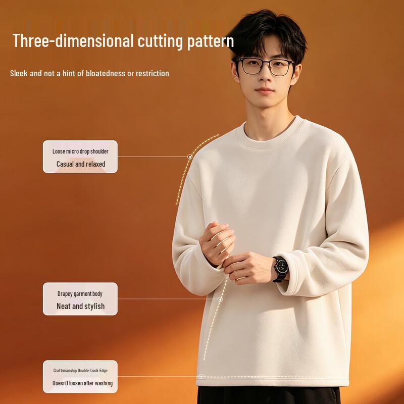 Jeanswest Men's Thermal Long-Sleeve Crewneck T-Shirt