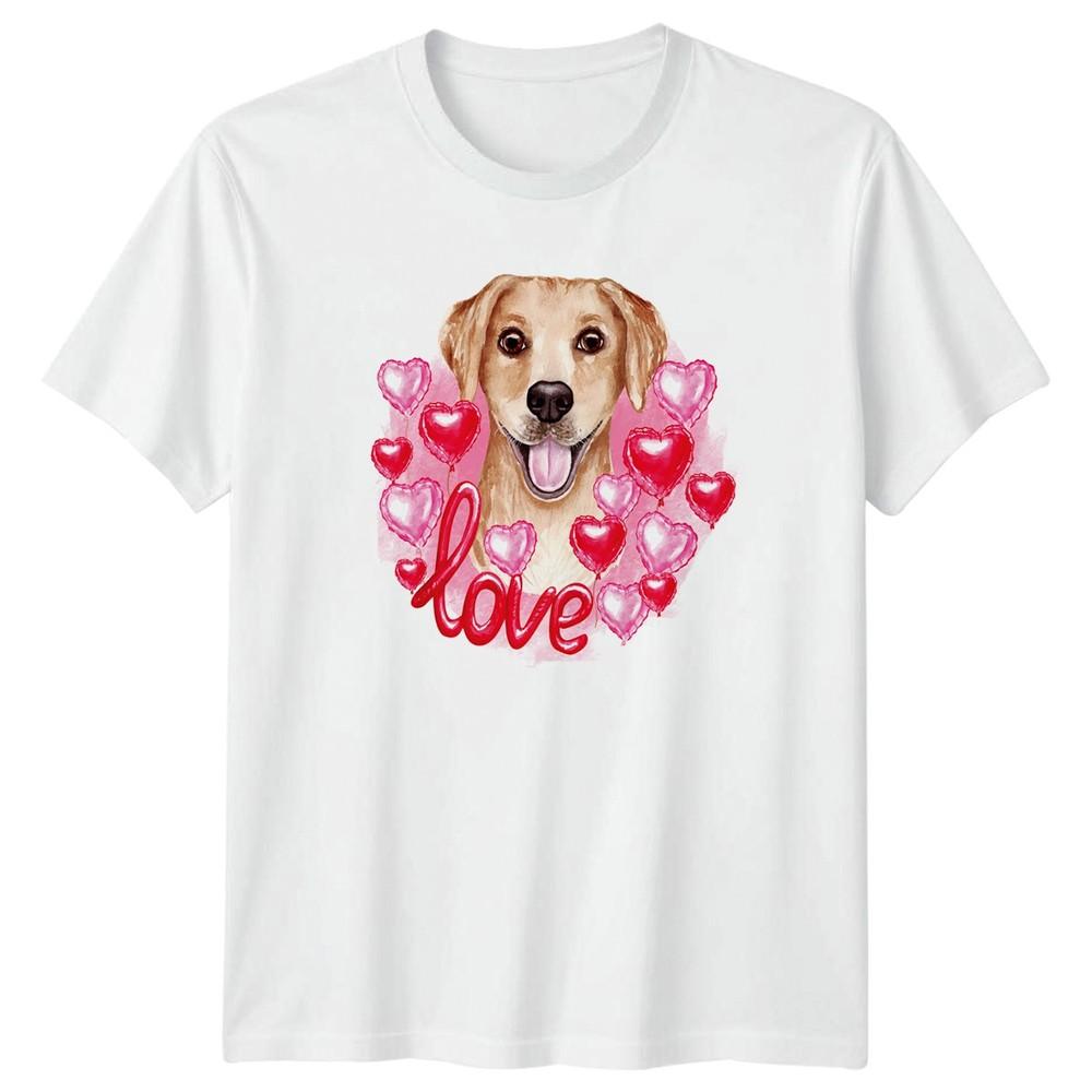 Love TShirt Labrador Valentines Dogs Gift For Him And Her