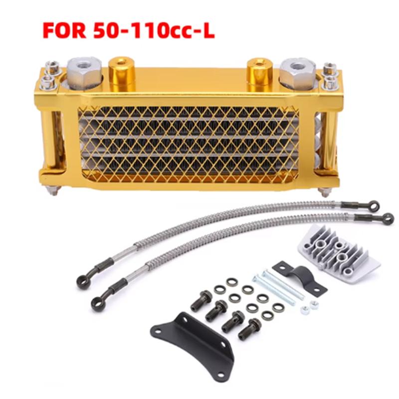 Oil Cooling Cooler Radiator Oil Cooler Set Motorcycle For 50 70 90 110 125 140cc Dirt Bike Monkey Bike DAX Pocket Bike ATV Moto