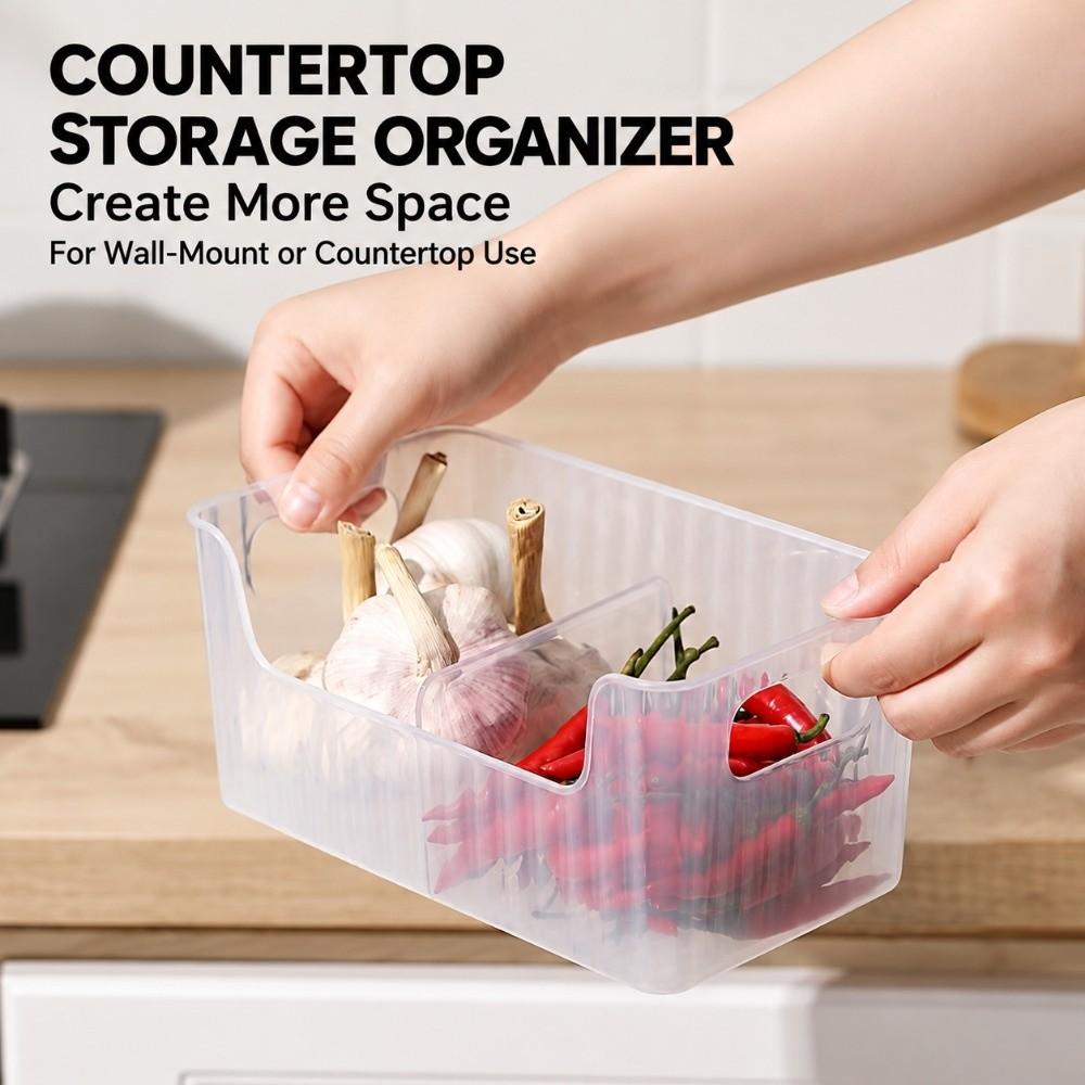 Large Capacity Seasoning Packet Organizer Clear Plastic Spice Storage Box Desktop Organizer