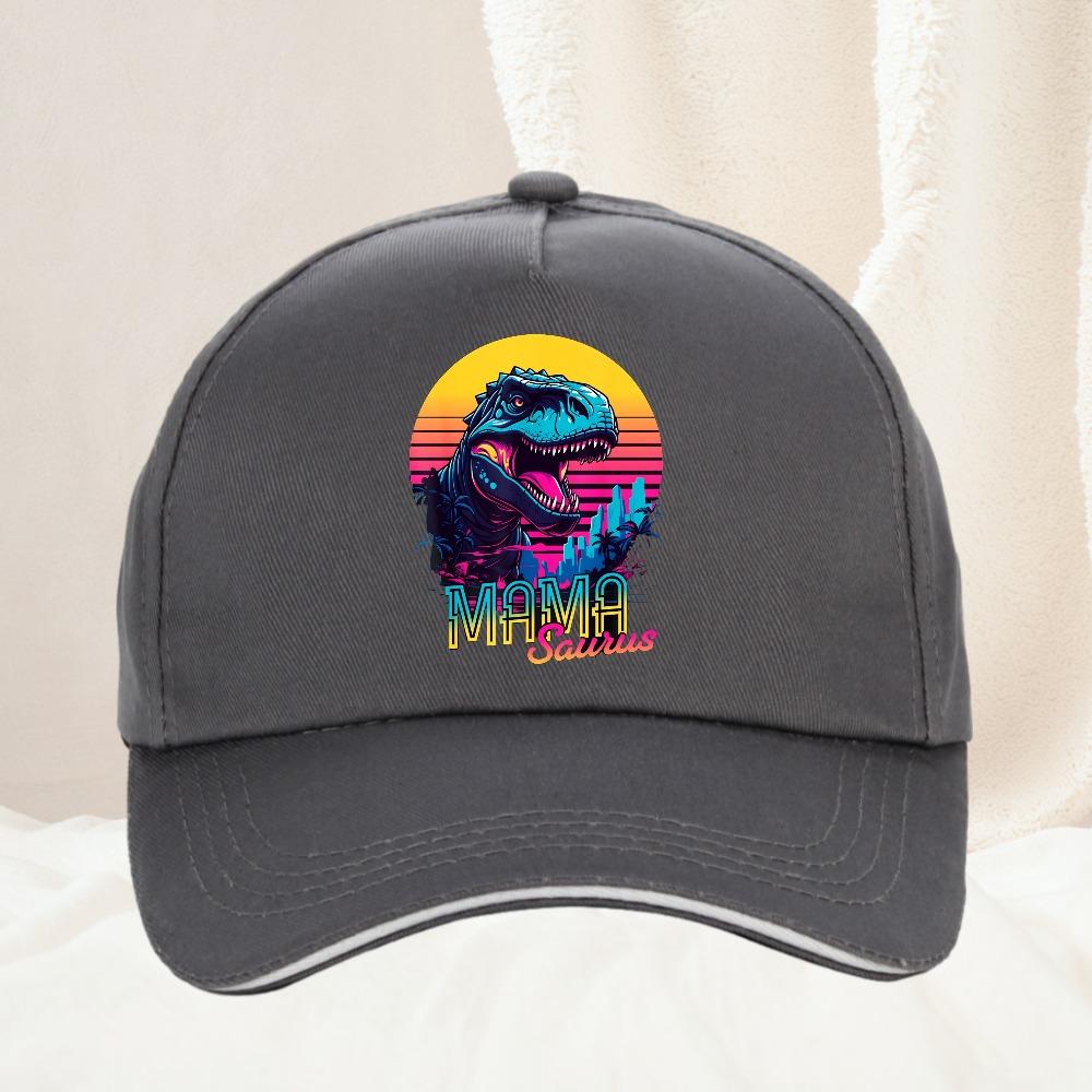 Zabawna czapka MamaSaurus TRex Dinozaur Mama Outdoor Regulowana Codzienna Czapka Ochrona przed Słońcem Unisex Damska Czapka Golfowa Baseballowa