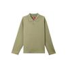 Tech Fleece neu interpretiert Unifarben Locker geschnitten Langarm Poloshirt Herren Oberteile Olivgrün FZ7571-276