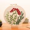 DIY Embroidery Material Kit Floral Pattern Printed Simple Cross Stitch Punch Needle Set Handwork Needlework Craft Painting Decor