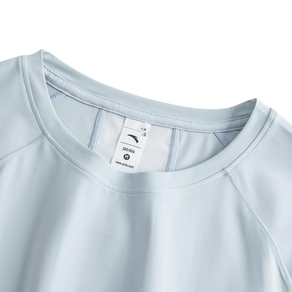 Anta Sports Short Sleeve Knitted T-Shirt Summer 2026 Women tops Dream-Shadow-Blue 962627111-1
