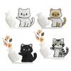 4 pezzi Vaso Baffi di Gatto Magnetico Acrilico Compatto Magnete Ricordo Acrilico Decorazioni Memoriali per Animali Domestici Supporti Ciondolo Frigorifero Casa
