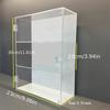 1pc Open Door Acrylic Display Cabinet with Handle, Transparent Dustproof Large Capacity Storage, Can Store Models and Cosmetics