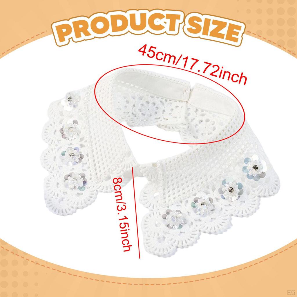 Elegant Removable Lace Collars, Decorative Blouse Fake Half Shirt Collars