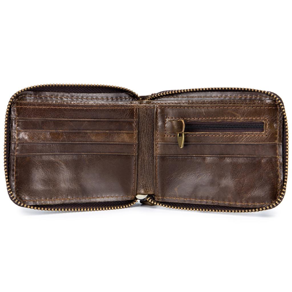 Leather Bifold Wallet for Men Travel Purse Pouch Gift