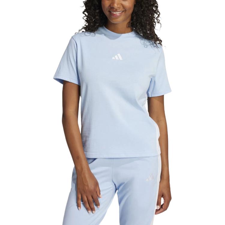 Adidas Clothing T Shirts Women s Blue Crew Neck JE1227 S