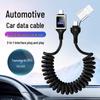 CarPlay Screen Mirroring LED Luminous Spring Retractable Customized Type-C Charging Cable