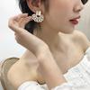 New Design Fan-shaped Pearl Woven Earrings, High-end Niche Net Celebrity, Elegant and Versatile Temperament Earrings for Women
