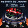 Military Smartwatch Men With LED Flashlight 1.7 Inch 3ATM Waterproof Fitness Watch 600 mAh Battery Talking Smartwatch