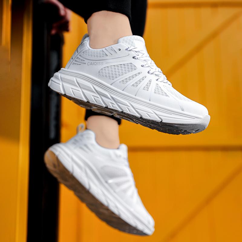 Men’s Black Sports Shoes Women White Running Sneakers Students Over Sized Basketball Shoes Couple Red Yellow Unisex Jogging Shoes