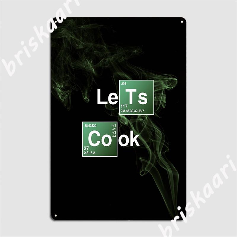 Lets Cook Breaking Bad Metal Sign Pub Club Bar Poster Funny Tin Sign Poster 20X30CM