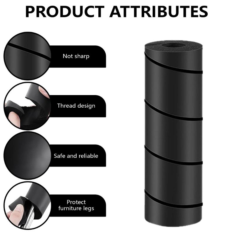 4 Pack Bed Frame Leg Protectors Covers High Density Foam Padding Home Accessory for Floor and Furniture Protective