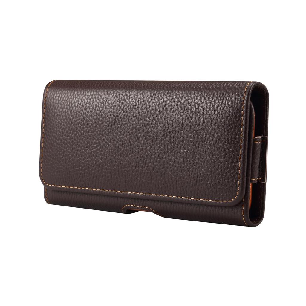 Genuine Leather Outdoor Waist Bag: Magnetic Buckle, Drop-Proof, Wear-Resistant Phone Case