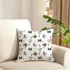 Cartoon French Bulldog Pattern Cushion Cover Reversible Plush Pillow Cover Soft Fluffy  Home Decor for Sofa Bedroom
