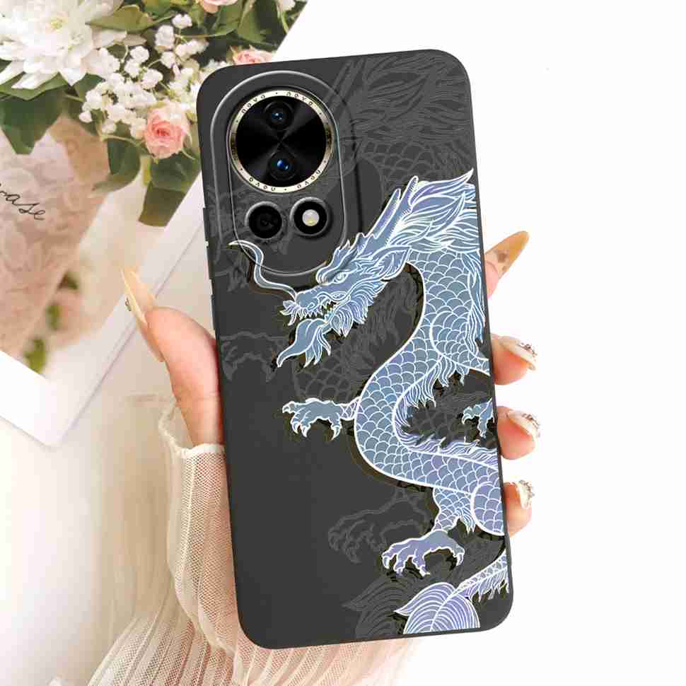 Neu Für Huawei nova 12 5G BLK-AL00 Hülle Luxus Blume Schmetterling Silikon Rückseite Für Huawei Nova12 5G Handyhüllen Bumper