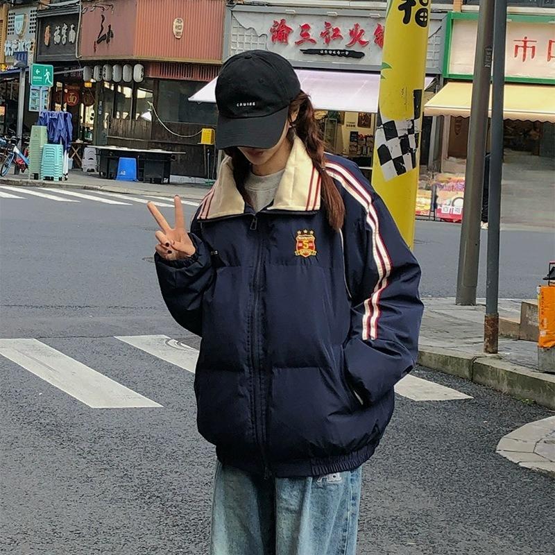 New Guochao short fashion cotton-padded clothes female winter students thickened loose cotton-padded jacket