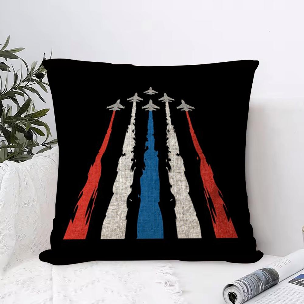 Classic Film Ttop Gun Cushion Cover Organic Linen Square Pillow Case Naturally Durable Hypoallergenic Gentle On Sensitive Skin