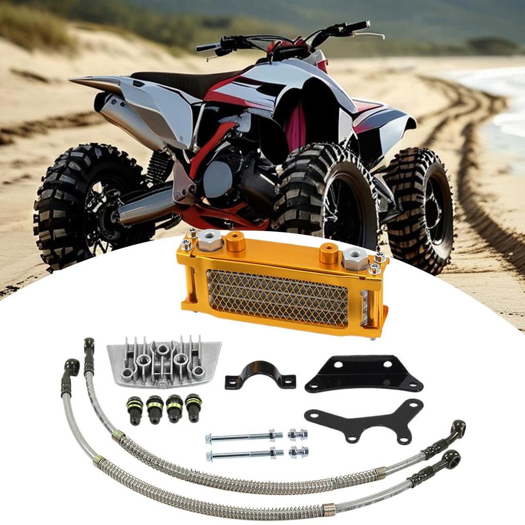 one set Oil Cooler Motorcycle Oil Radiator Gy6 Universal 50cc 80cc 100cc 110cc 125cc Moto Moped Dirt Pit Bike Motocross Cooling