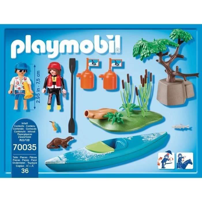 PLAYMOBIL - Family Fun - StarterPack Sportifs Et Kayak - 2 Personnages - 36 Pièces