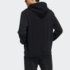 adidas Men's Black Hoodie with Large White Logo Print GP4875