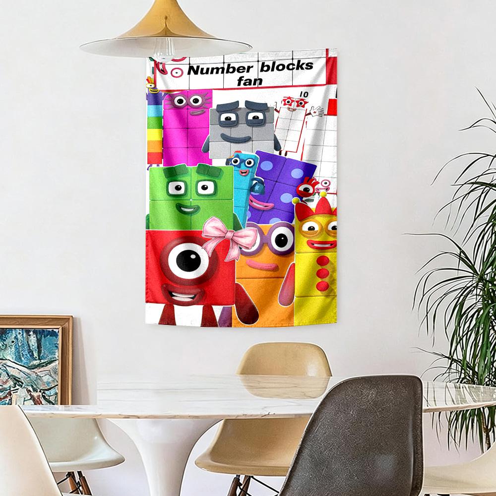 Numberblocks Nástěnná dekorace Gobelín Umění Pro památku mazlíčka Narozeniny Svatba Večírek Pozadí Rodinný dárek