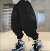 Children's Clothing Boys Spring Autumn Cargo Pants Casual Plus Size Sweatpants Boys Fake Zippers Cargo Pants