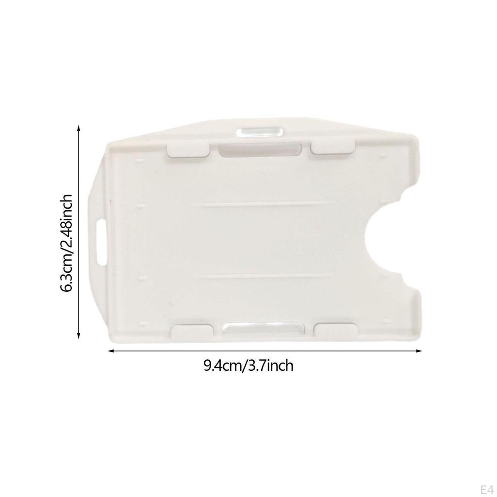 10 Pieces Double Sided ID Card Holder Heavy Duty Open Face for Lanyard Events