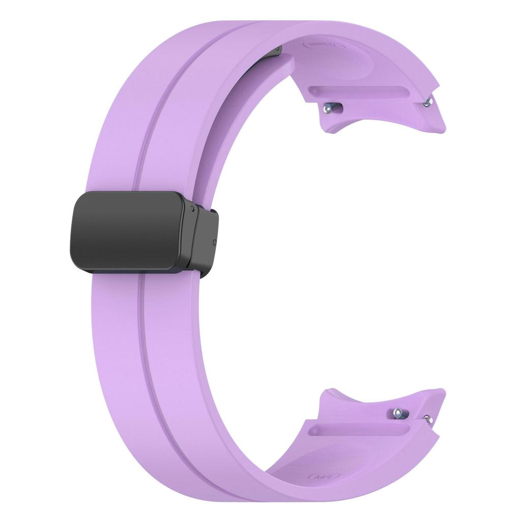 Silicone Strap with Folding Magnetic Buckle for Samsung Watch 4/5/6/Pro - In Stock