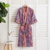 Pure Cotton Double Layer Gauze Bathrobe - Class A Spring/Summer, Thin, Water-Absorbent, Quick-Drying Yukata for Couples