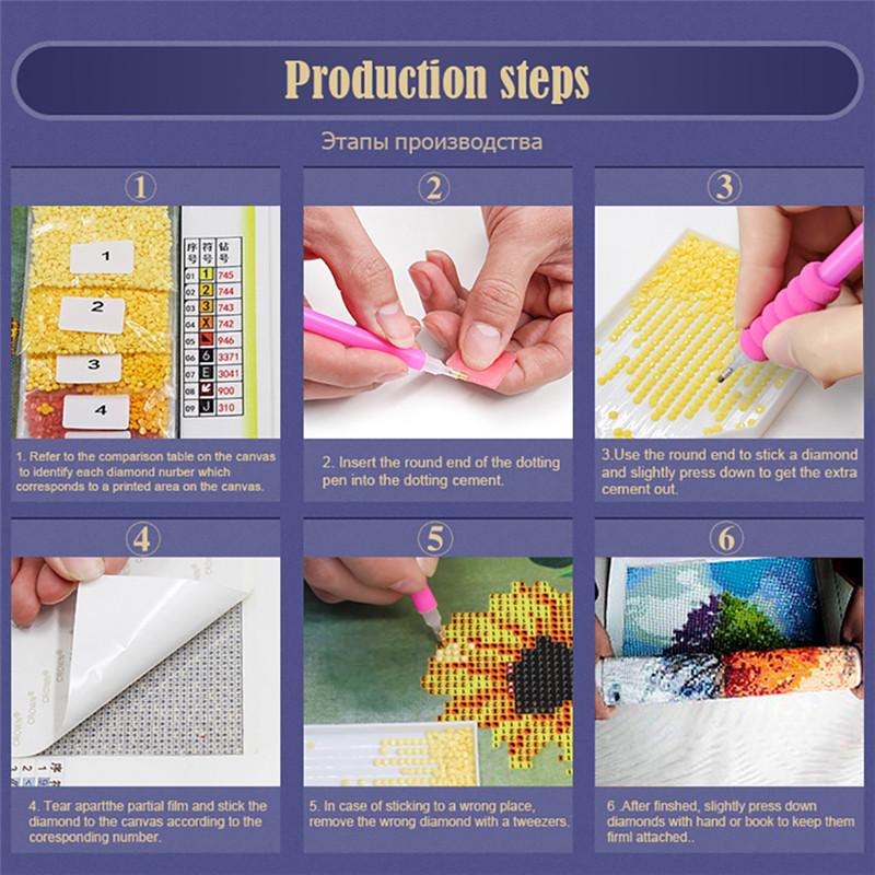 Kit Complet Diamond Painting 5D Strass - Peinture Aux Diamants, 3 Modèles Au Choix (animaux/insectes)