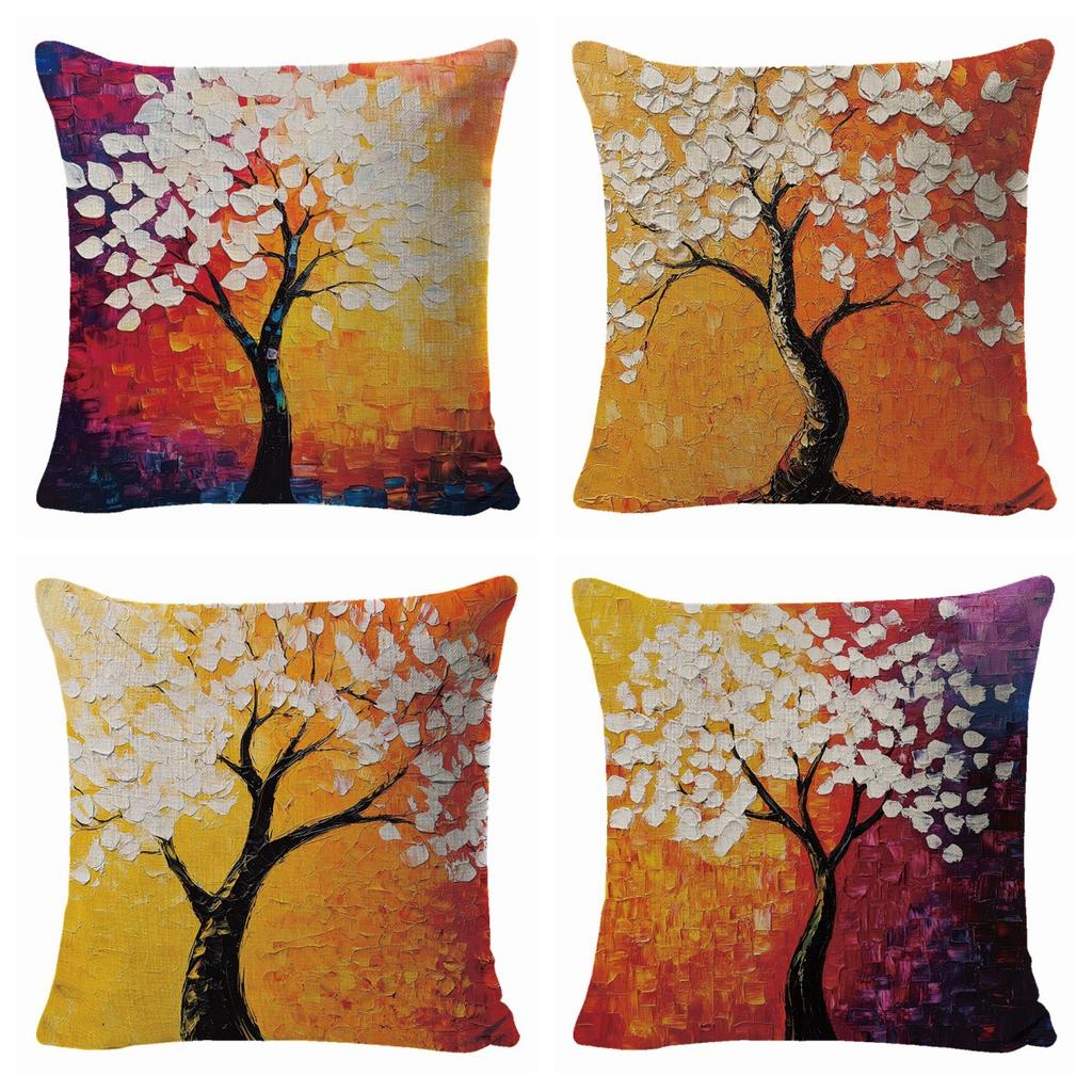 New Nordic Impression Oil Painting Style Pillowcase Jit Living Room Car Bedroom Decoration