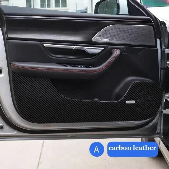 For Xpeng P7 2022 2023 2024 4Pcs Car Door Anti Kick Protection Pad Panel Alcan Tara Suede Auto Doors Anti-Dirty Cover Sticker