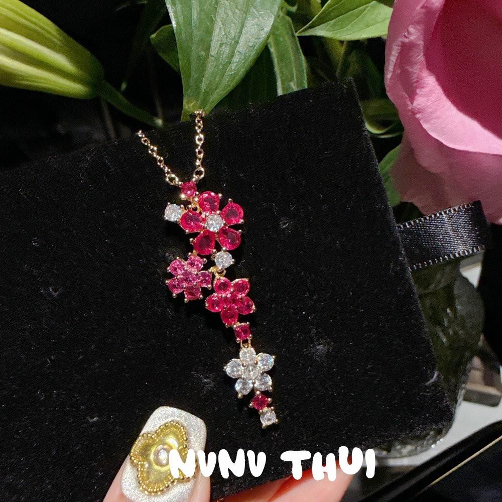 Jewelry, A Midsummer Night'S Dream Purple Flowering Gemstone Necklace, Light Luxury High-End, Iris Purple Flower Zircon Bracelet