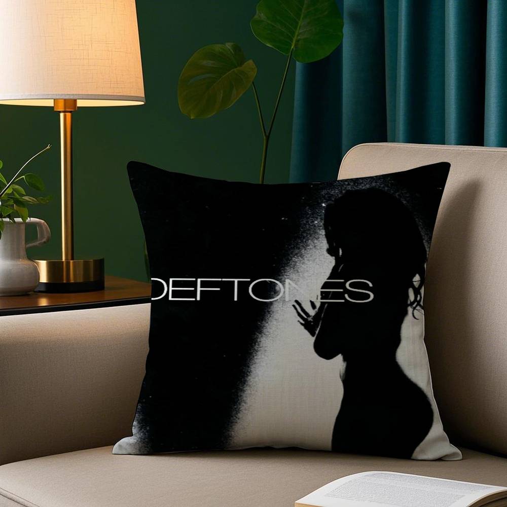 Rock D-Deftones Band Pillow Case Plush Fabric Soft Pillowcase Double Sided Print Sofa Cushion Cover Throw