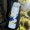 1PC Yellow Daisy Blue Whale Layout 750ml Color Plastic Sports Water Bottle Leakproof Flip Straw Lid For Sports Office Home Use