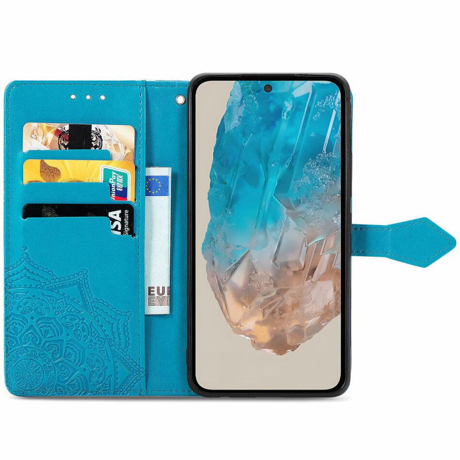 Samsung Galaxy M35 Flip Case, Mandala, Blue