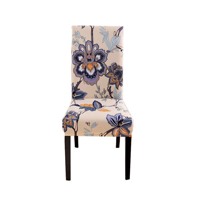Spandex Chair Cover Stretch Home Dining Elastic Floral Print Chair Covers Multifunctional Spandex Elastic Cloth Universal Size