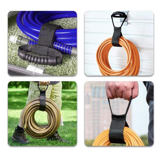 Easy-Carry Storage Strap Heavy-Duty Hook And Loop Cable Organizer Cord Carrying Strap with Handle Storage Strap for Pool Hoses Garden Hoses Extension